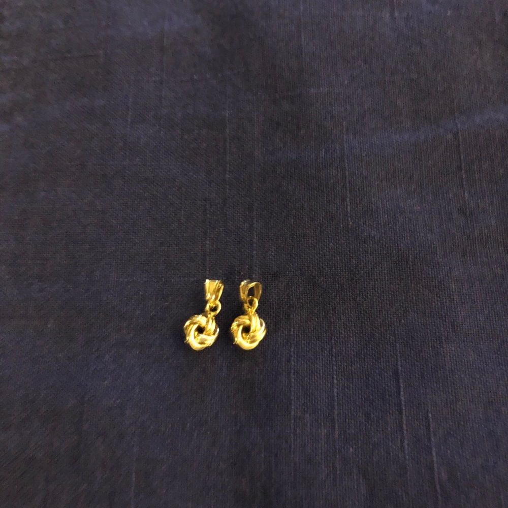 2- 10k Gold Love Knot Charms